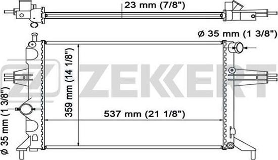 Zekkert MK-1112 - Радиатор, охлаждение двигателя autodnr.net