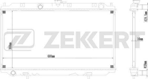 Zekkert MK-1117 - Радіатор, охолодження двигуна autocars.com.ua