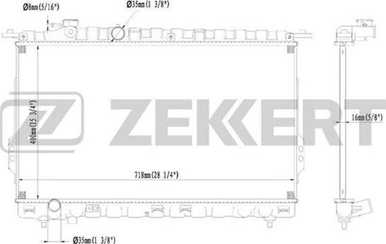 Zekkert MK-1119 - Радіатор, охолодження двигуна autocars.com.ua