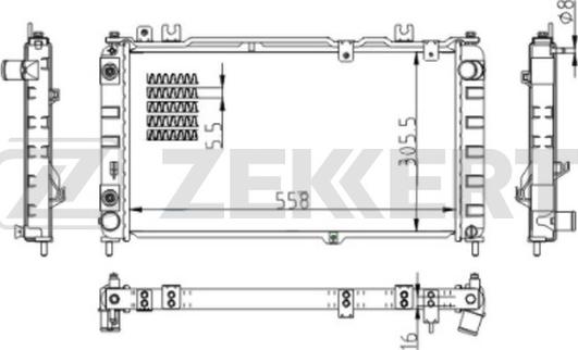 Zekkert MK-1127 - Радиатор, охлаждение двигателя autodnr.net