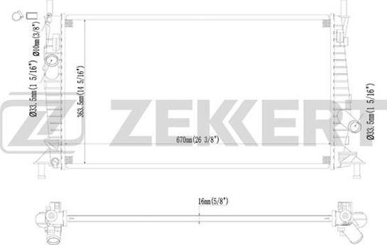 Zekkert MK-1128 - Радіатор, охолодження двигуна autocars.com.ua