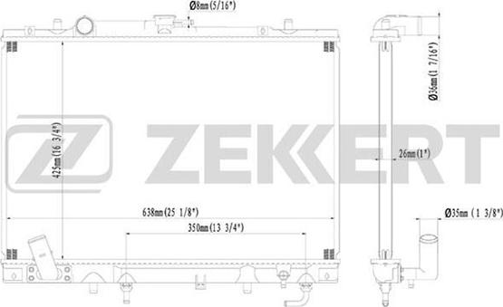 Zekkert MK-1131 - Радиатор, охлаждение двигателя autodnr.net