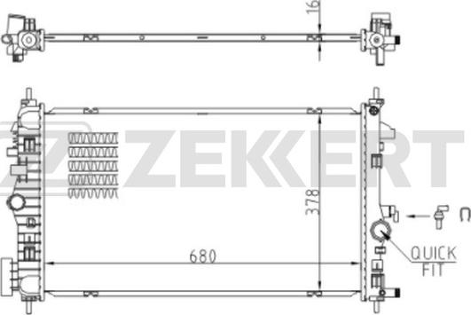 Zekkert MK-1134 - Радіатор, охолодження двигуна autocars.com.ua