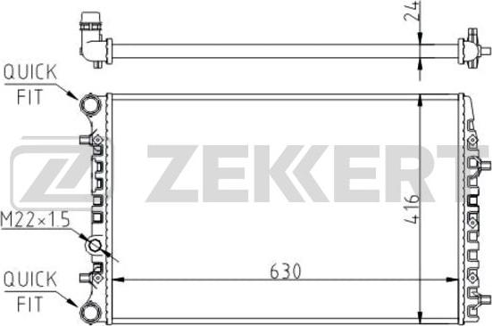Zekkert MK-1140 - Радиатор, охлаждение двигателя autodnr.net