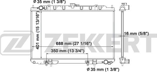 Zekkert MK-1147 - Радиатор, охлаждение двигателя avtokuzovplus.com.ua