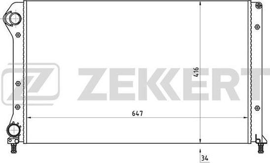 Zekkert MK-1159 - Радіатор, охолодження двигуна autocars.com.ua