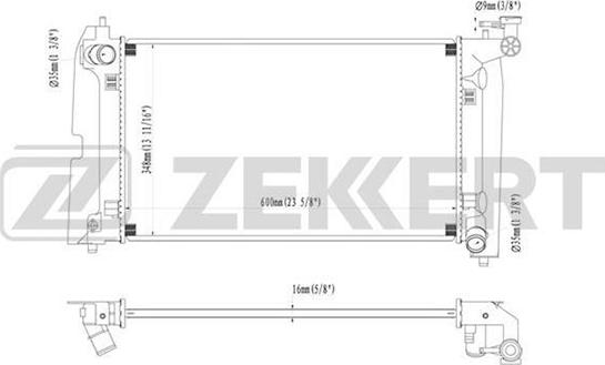 Zekkert MK-1166 - Радиатор, охлаждение двигателя autodnr.net