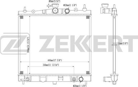 Zekkert MK-1179 - Радиатор, охлаждение двигателя avtokuzovplus.com.ua