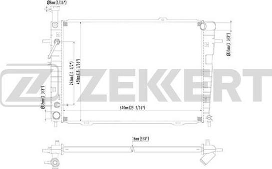 Zekkert MK-1191 - Радіатор, охолодження двигуна autocars.com.ua