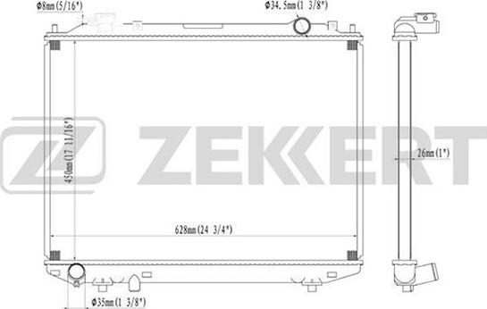 Zekkert MK-1217 - Радиатор, охлаждение двигателя autodnr.net