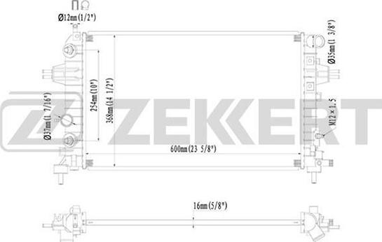 Zekkert MK-1221 - Радиатор, охлаждение двигателя avtokuzovplus.com.ua