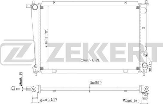 Zekkert MK-1227 - Радиатор, охлаждение двигателя autodnr.net