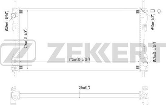 Zekkert MK-1229 - Радіатор, охолодження двигуна autocars.com.ua