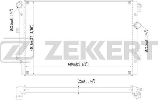 Zekkert MK-1231 - Радіатор, охолодження двигуна autocars.com.ua