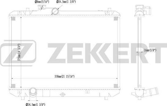 Zekkert MK-1232 - Радіатор, охолодження двигуна autocars.com.ua