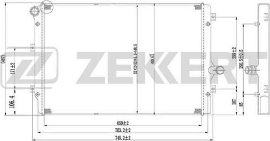 Zekkert MK-1234 - Радиатор, охлаждение двигателя avtokuzovplus.com.ua