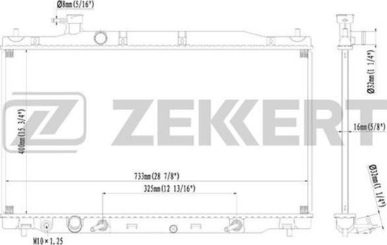 Zekkert MK-1236 - Радиатор, охлаждение двигателя autodnr.net