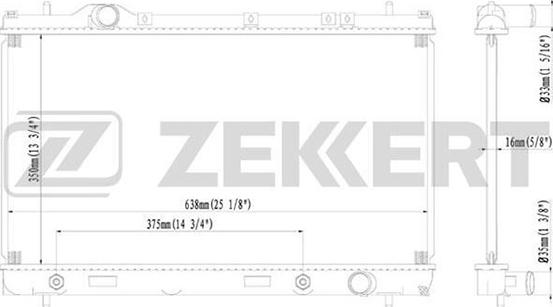 Zekkert MK-1240 - Радиатор, охлаждение двигателя autodnr.net