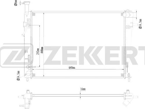 Zekkert MK-1258 - Радіатор, охолодження двигуна autocars.com.ua