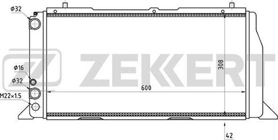 Zekkert MK-1266 - Радіатор, охолодження двигуна autocars.com.ua