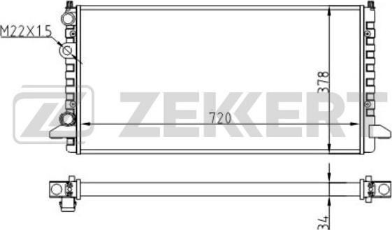 Zekkert MK-1273 - Радиатор, охлаждение двигателя autodnr.net