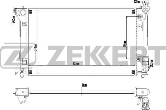 Zekkert MK-1274 - Радіатор, охолодження двигуна autocars.com.ua