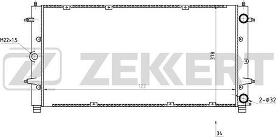 Zekkert MK-1276 - Радиатор, охлаждение двигателя autodnr.net