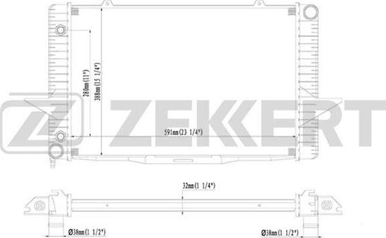 Zekkert MK-1294 - Радиатор, охлаждение двигателя avtokuzovplus.com.ua