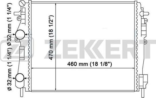 Zekkert mk-1299 - Радиатор, охлаждение двигателя autodnr.net