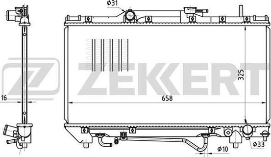 Zekkert MK-1303 - Радіатор, охолодження двигуна autocars.com.ua