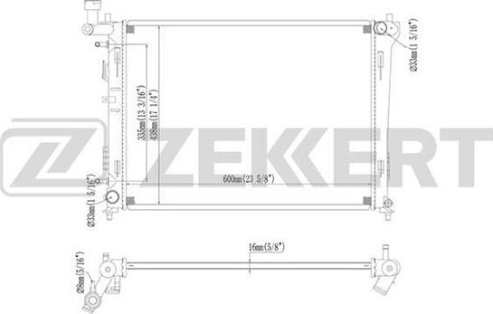 Zekkert MK-1309 - Радіатор, охолодження двигуна autocars.com.ua