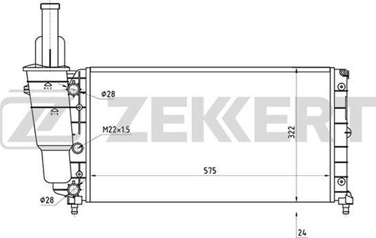 Zekkert MK-1310 - Радіатор, охолодження двигуна autocars.com.ua