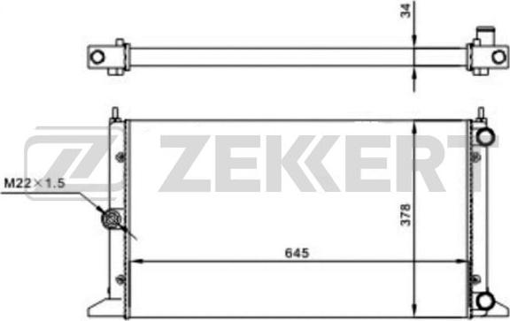 Zekkert MK-1336 - Радіатор, охолодження двигуна autocars.com.ua