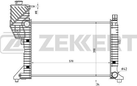 Zekkert mk-1339 - Радиатор, охлаждение двигателя autodnr.net