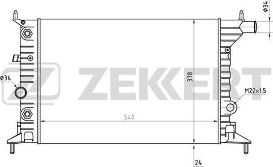 Zekkert MK-1345 - Радиатор, охлаждение двигателя autodnr.net