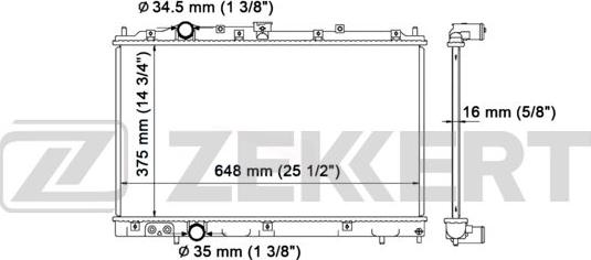 Zekkert MK-1357 - Радіатор, охолодження двигуна autocars.com.ua