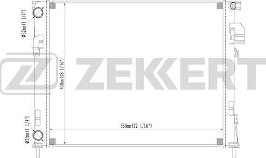 Zekkert MK-1364 - Радіатор, охолодження двигуна autocars.com.ua