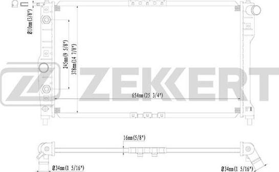 Zekkert MK-1382 - Радіатор, охолодження двигуна autocars.com.ua