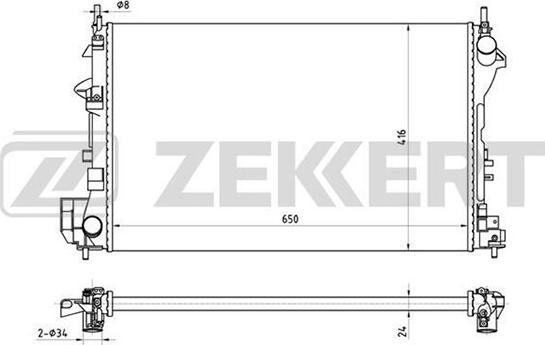 Zekkert MK-1385 - Радиатор, охлаждение двигателя autodnr.net