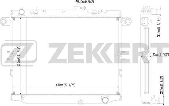 Zekkert MK-1388 - Радіатор, охолодження двигуна autocars.com.ua