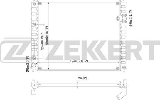 Zekkert MK-1419 - Радіатор, охолодження двигуна autocars.com.ua