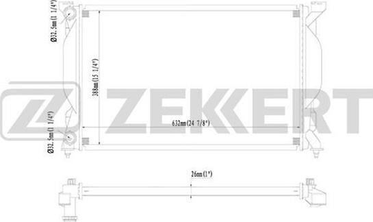 Zekkert MK-1430 - Радіатор, охолодження двигуна autocars.com.ua