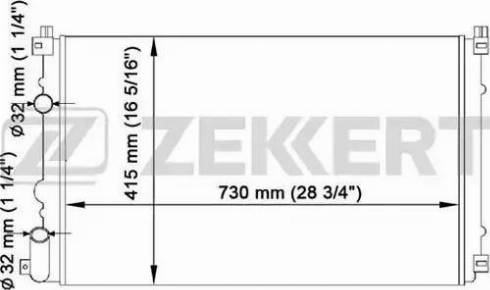 Zekkert MK-1442 - Радіатор, охолодження двигуна autocars.com.ua