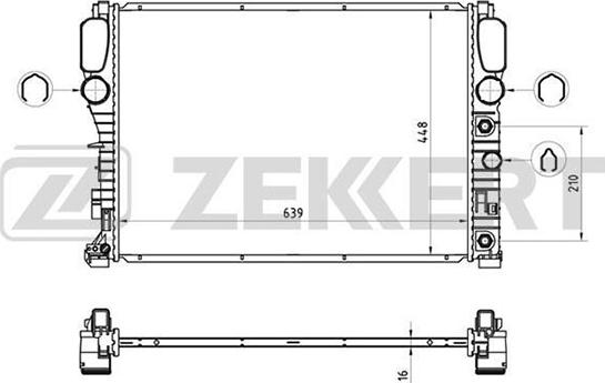 Zekkert MK-1443 - Радиатор, охлаждение двигателя autodnr.net