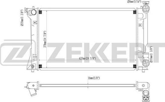 Zekkert MK-1453 - Радіатор, охолодження двигуна autocars.com.ua