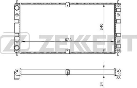 Zekkert MK-1507 - Радіатор, охолодження двигуна autocars.com.ua