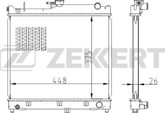 Zekkert MK-1511 - Радіатор, охолодження двигуна autocars.com.ua