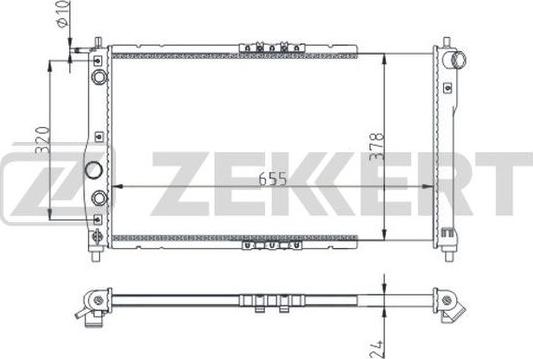 Zekkert MK-1515 - Радіатор, охолодження двигуна autocars.com.ua