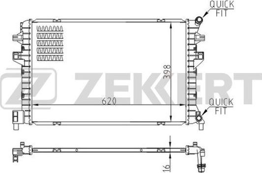 Zekkert MK-1522 - Радіатор, охолодження двигуна autocars.com.ua