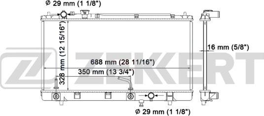 Zekkert MK-1530 - Радіатор, охолодження двигуна autocars.com.ua